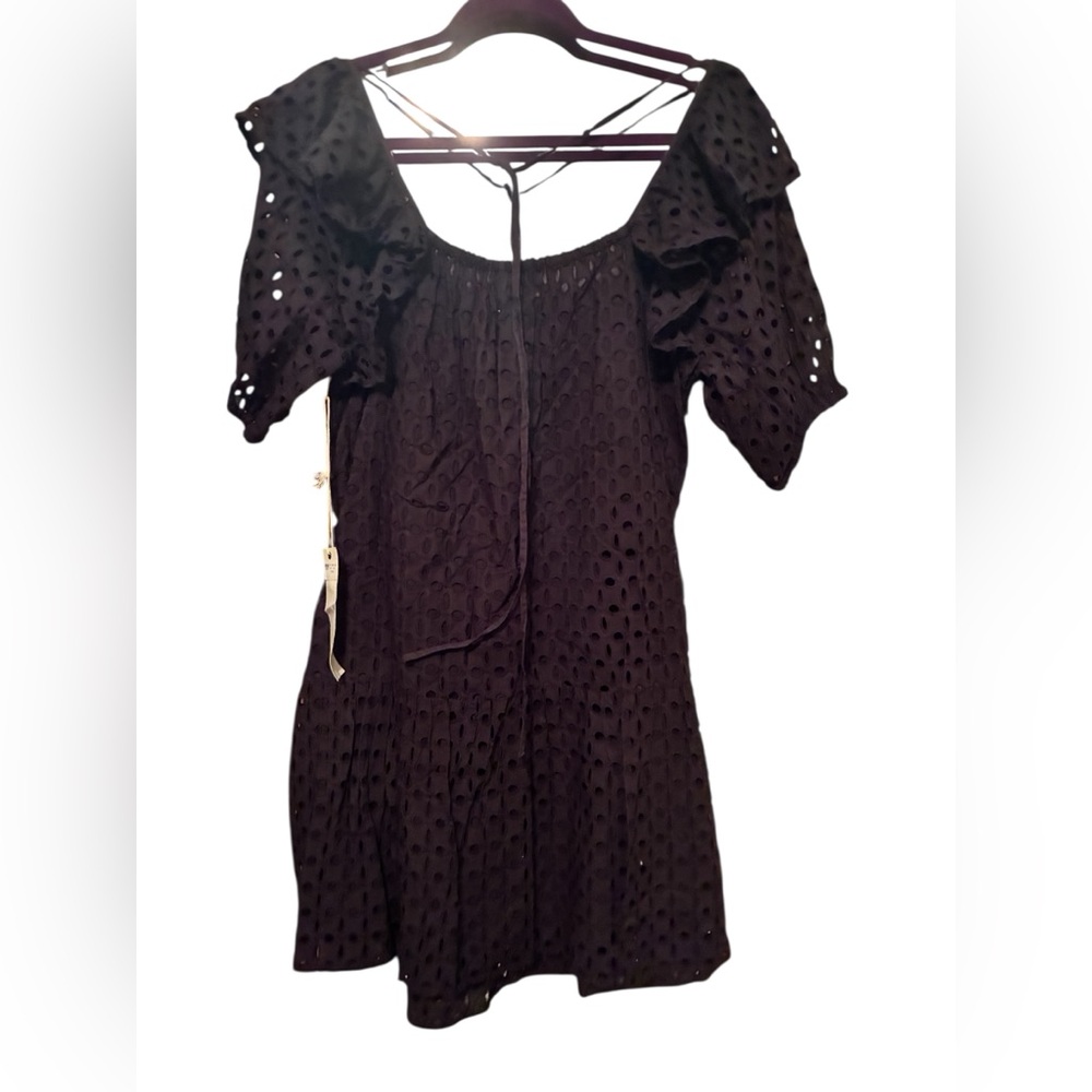 NWT HAPPY NATURE BROWN EYELET SUNDRESS SIZE M